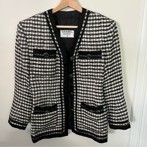 Chanel Vintage Black & White Blazer